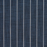 D113 Indigo Pinstripe by Charlotte Designer Fabric Clubhouse Collection 100% Woven Polyester Asia Exceeds 120,000 Wyzenbeek Rubs (Heavy Duty) Horizontal: 1" 54 Inches - Swanky Fabrics -