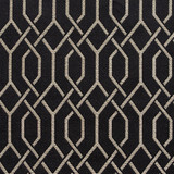 D181 Ebony Lattice by Charlotte Designer Fabric Sateens 100% Woven Polyester Asia Exceeds 100,000 Wyzenbeek Rubs (Heavy Duty) Horizontal: 2" x Vertical: 2.75" 54 Inches - Swanky Fabrics -