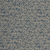 D911 Rice/Cobalt by Charlotte Designer Fabric Durables III 100% Woven Polyester Made In USA Exceeds 100,000 Wyzenbeek Rubs (Heavy Duty) Horizontal 7.25" x Vertical 6.75" 54 Inches - Swanky Fabrics -