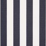 D982 Navy Stripe by Charlotte Designer Fabric Prints & Wovens 100% Solution Dyed Woven Acrylic Italy Exceeds 30,000 Wyzenbeek Rubs (Heavy Duty) Horizontal 4" 54 Inches - Swanky Fabrics -