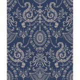 Woolverston Blue by Cole & Son Designer Wallcovering PAPER - 100% United Kingdom Horizontal: and Vertical: 25 21 - Swanky Fabrics -