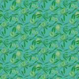 Granadas Verde/Azul by Gaston Y Daniela Designer Wallcovering