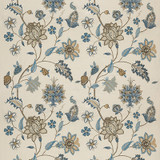 Baker'S Indienne Embroidery Soft Blue by G P & J Baker Designer Fabric
