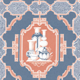 Porcelanas Azul/Rojo by Gaston Y Daniela Designer Wallcovering