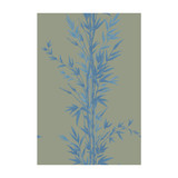 Bamboo Blue On Khaki by Cole & Son Designer Wallcovering COLE & SON ARCHIVE ANTHOLOGY PAPER - 100% United Kingdom - Horizontal: - and Vertical: 30 20.5 - Swanky Fabrics -