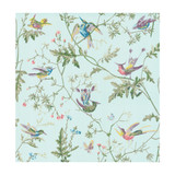 Hummingbirds Blue Multi-Colour by Cole & Son Designer Wallcovering COLE & SON ARCHIVE ANTHOLOGY PAPER - 100% United Kingdom - Horizontal: - and Vertical: 21.1 20.5 - Swanky Fabrics -