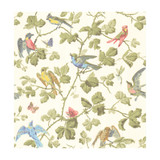 Winter Birds Multi-Coloured by Cole & Son Designer Wallcovering COLE & SON ARCHIVE ANTHOLOGY PAPER - 100% United Kingdom - Horizontal: - and Vertical: 21.1 20.5 - Swanky Fabrics -