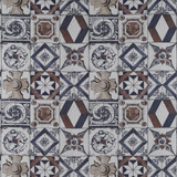 Trastevere Azul/Tabaco by Gaston Y Daniela Designer Fabric TIERRAS VISCOSE - 67%;LINEN - 33% Spain - Horizontal: 27.17 and Vertical: 27.17 54.33 - Swanky Fabrics -