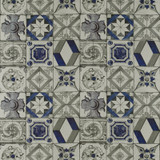 Trastevere Azul/Gris by Gaston Y Daniela Designer Fabric