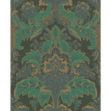 Aldwych Green And Gold by Cole & Son Designer Wallcovering COLE & SON ALBEMARLE PAPER - 100% United Kingdom Horizontal: and Vertical: 25.22 20 - Swanky Fabrics -