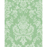 Giselle Leaf Green by Cole & Son Designer Wallcovering COLE & SON MARIINSKY DAMASK PAPER - 100% United Kingdom - Horizontal: - and Vertical: 25.25 20.5 - Swanky Fabrics -
