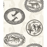 Matrinah Black & White by Cole & Son Designer Wallcovering COLE & SON ARDMORE PAPER - 100% United Kingdom - Horizontal: - and Vertical: 24 20.5 - Swanky Fabrics -