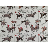 Hipodromo Crudo/Rojo by Gaston Y Daniela Designer Fabric GASTON BILBAO COLLECTION COTTON - 100% Spain MEDIUM Horizontal: 27.325 and Vertical: 26.5 55 - Swanky Fabrics -