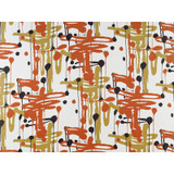 Pensacola Naranja/Onyx by Gaston Y Daniela Designer Fabric