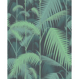 Palm Jungle Green/Black by Cole & Son Designer Wallcovering CONTEMPORARY RESTYLED PAPER - 100% United Kingdom Horizontal: 20.5 and Vertical: 25 20.5 - Swanky Fabrics -