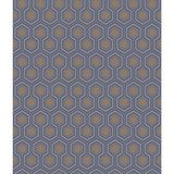 Hicks Hexagon Dk Gry/Bronz by Cole & Son Designer Wallcovering CONTEMPORARY RESTYLED PAPER - 100% United Kingdom Horizontal: 20.5 and Vertical: 4 20.5 - Swanky Fabrics -