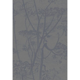 Cow Parsley Gilver/Black by Cole & Son Designer Wallcovering CONTEMPORARY RESTYLED PAPER - 100% United Kingdom Horizontal: 21 and Vertical: 30 21 - Swanky Fabrics -