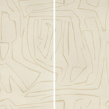 Graffito Ii Parchment by Groundworks Designer Wallcovering KELLY WEARSTLER WALLPAPERS IV JUTE - 100% United States - Horizontal: 62 and Vertical: 62 62 - Swanky Fabrics -