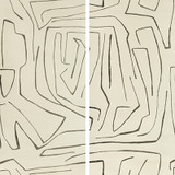 Graffito Ii Ivory/Ebony by Groundworks Designer Wallcovering