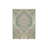 Latika Aqua/Taupe by Baker Lifestyle Designer Fabric ECHO II LINEN - 100% China MEDIUM Horizontal: 13.5 and Vertical: 18 54.5 - Swanky Fabrics -