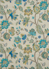 Dryden Teal/Gilt by G P & J Baker Designer Fabric