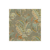 Ishana Grey/Sienna by Baker Lifestyle Designer Fabric ECHO II LINEN - 100% China MEDIUM Horizontal: 13.5 and Vertical: 27 54.5 - Swanky Fabrics -