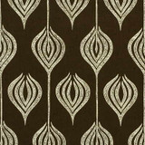 Tulip Chocolate/Cream by Groundworks Designer Fabric ALLEGRA HICKS COLLECTION LINEN - 60%;COTTON - 30%;NYLON - 10% United Kingdom - Horizontal: 5.5 and Vertical: 10.25 54 - Swanky Fabrics -