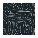 Graffito Onyx/Beige by Groundworks Designer Fabric KELLY WEARSTLER III COTTON - 52%;LINEN - 48% Italy - Horizontal: 54 and Vertical: 54 54 - Swanky Fabrics -