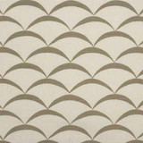 Crescent White/Taupe by Groundworks Designer Fabric ALLEGRA HICKS COLLECTION LINEN - 60%;COTTON - 30%;NYLON - 10% United Kingdom - Horizontal: 4.5 and Vertical: 3.25 54 - Swanky Fabrics -