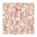 Hutch Print Pink by Groundworks Designer Fabric HUNT SLONEM FOR GROUNDWORKS LINEN - 100% China - Horizontal: 27 and Vertical: 32 54 - Swanky Fabrics -