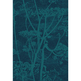 Cow Parsley Petrol & Ink by Cole & Son Designer Fabric COLE & SON CONTEMPORARY FABRICS COTTON - 66%;VISCOSE - 31%;POLYESTER - 3% Italy HEAVY Horizontal: 17.33 and Vertical: 25.4 52 - Swanky Fabrics -
