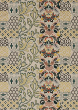 Queen'S Sampler Amber/Emerald by G P & J Baker Designer Fabric