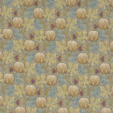 Pumpkins Teal by G P & J Baker Designer Fabric ORIGINALS V VISCOSE - 85%;LINEN - 15% United Kingdom HEAVY Horizontal: 14.184 and Vertical: 13.396 53.978 - Swanky Fabrics -