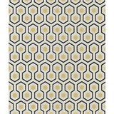 Hicks' Hexagon Black/G by Cole & Son Designer Wallcovering COLE & SON NEW CONTEMPORARY PAPER - 100% United Kingdom Horizontal: 20.5 and Vertical: 4 20.5 - Swanky Fabrics -