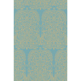 Alpana Gold/Aqua by Cole & Son Designer Wallcovering COLE & SON NEW CONTEMPORARY II PAPER - 100% United Kingdom Horizontal: and Vertical: 30 20.5 - Swanky Fabrics -