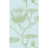 Lily Sage/Pale Blue by Cole & Son Designer Wallcovering COLE & SON NEW CONTEMPORARY II PAPER - 100% United Kingdom Horizontal: and Vertical: 30 20.5 - Swanky Fabrics -