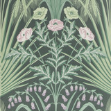 Bluebell Sage On Charcoal by Cole & Son Designer Wallcovering COLE & SON BOTANICAL BOTANICA PAPER - 100% United Kingdom - Horizontal: 20.5 and Vertical: 30 20.5 - Swanky Fabrics -