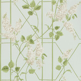 Wisteria Stone/Olive/D Egg by Cole & Son Designer Wallcovering COLE & SON BOTANICAL BOTANICA PAPER - 100% United Kingdom - Horizontal: 20.5 and Vertical: 20.5 20.5 - Swanky Fabrics -