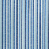 Primavera Stripe Sea 73112 by Schumacher Designer Fabric INDOOR/OUTDOOR II: PRINTS & WOVENS See Sample FRANCE HEAVY DUTY </p><p>Repeat: Horizontal: 3 3/8" (9CM) and Vertical: - 55 1/4" (140CM) - Swanky Fabrics -