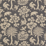 Woodland Silhouette Steel 176175 by Schumacher Designer Fabric SCHUMACHER CLASSICS See Sample PERU HEAVY DUTY </p><p>Repeat: Horizontal: 13 1/2" (34CM) and Vertical: 18" (44CM) 54" (137CM) - Swanky Fabrics -