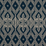 Asaka Ikat Indigo 176095 by Schumacher Designer Fabric IKAT COLLECTION See Sample ITALY LIGHT DUTY </p><p>Repeat: Horizontal: 13 3/8" (34CM) and Vertical: 28 3/8" (72CM) 53 1/2" (136CM) - Swanky Fabrics -