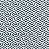 Ming Fret Navy 66884 by Schumacher Designer Fabric CHROMA SP14 See Sample FRANCE MEDIUM DUTY </p><p>Repeat: Horizontal: 4 1/8" (10CM) and Vertical: 5 1/2" (14CM) 50" WIDE (127CM) - Swanky Fabrics -