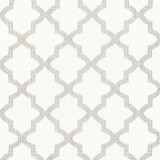 Tangier Embroidery Silver 68343 by Schumacher Designer Fabric CHROMA SP14 See Sample INDIA MEDIUM DUTY </p><p>Repeat: Horizontal: 3 1/2" (9CM) and Vertical: 7 1/2" (19CM) 50" WIDE (127CM) - Swanky Fabrics -