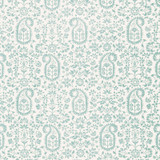 Kalika Paisley Print Aquamarine 174862 by Schumacher Designer Fabric CHROMA SP14 See Sample UNITED KINGDOM MEDIUM DUTY </p><p>Repeat: Horizontal: 18" (46CM) and Vertical: 12" (30CM) 54" WIDE (137CM) - Swanky Fabrics -