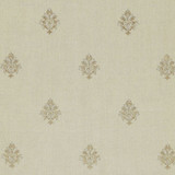 Lorenzo Embroidery Natural 64723 by Schumacher Designer Fabric CHROMA See Sample INDIA LIGHT DUTY </p><p>Repeat: Horizontal: 5 1/8" (13CM) and Vertical: 11 1/2" (29CM) 51 3/8" WIDE (130CM) - Swanky Fabrics -