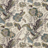 Sandoway Vine Seaglass 174540 by Schumacher Designer Fabric SCHUMACHER CLASSICS See Sample UNITED KINGDOM LIGHT DUTY </p><p>Repeat: Horizontal: 18" (46CM) and Vertical: 27" (69CM) 54" WIDE (137CM) - Swanky Fabrics -