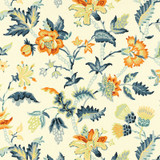 Alana Floral Vine Apricot 173692 by Schumacher Designer Fabric CLASSIC PRINTS See Sample UNITED KINGDOM . </p><p>Repeat: Horizontal: 27" (69CM) and Vertical: 20" (51CM) 54" WIDE (137CM) - Swanky Fabrics -