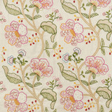 Full Bloom Embroidery Multi 70810 by Schumacher Designer Fabric FULL BLOOM EMBROIDERY See Sample INDIA - </p><p>Repeat: Horizontal: 26" (66CM) and Vertical: 30" (76CM) 52" (133CM) - Swanky Fabrics -
