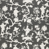 Shantung Silhouette Print Smoke 174581 by Schumacher Designer Fabric CLASSIC PRINTS See Sample CHINA MEDIUM DUTY </p><p>Repeat: Horizontal: 27" (69CM) and Vertical: 25 1/4" (64CM) 54" WIDE (137CM) - Swanky Fabrics -