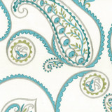 Acapulco 1 Lagoon by Stout Designer Fabric EMBROIDERY IV 100%COT INDIA </p><p>Repeat: 15.75 54 in - Swanky Fabrics - Acapulco 1 Lagoon by Stout Designer Fabric EMBROIDERY IV 100%COT INDIA </p><p>Repeat: 15.75 54 in - Swanky Fabrics -